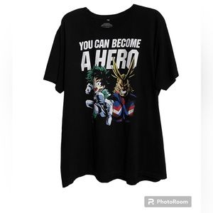 EUC•Mens My Hero Academia graphic T size 2X